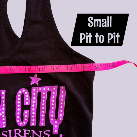 NWT SINCITY SIRENS - FEELING LUCKY? LAS VEGAS LONGBODY RACERBACK TANK PURPLE - Picture 7 of 12